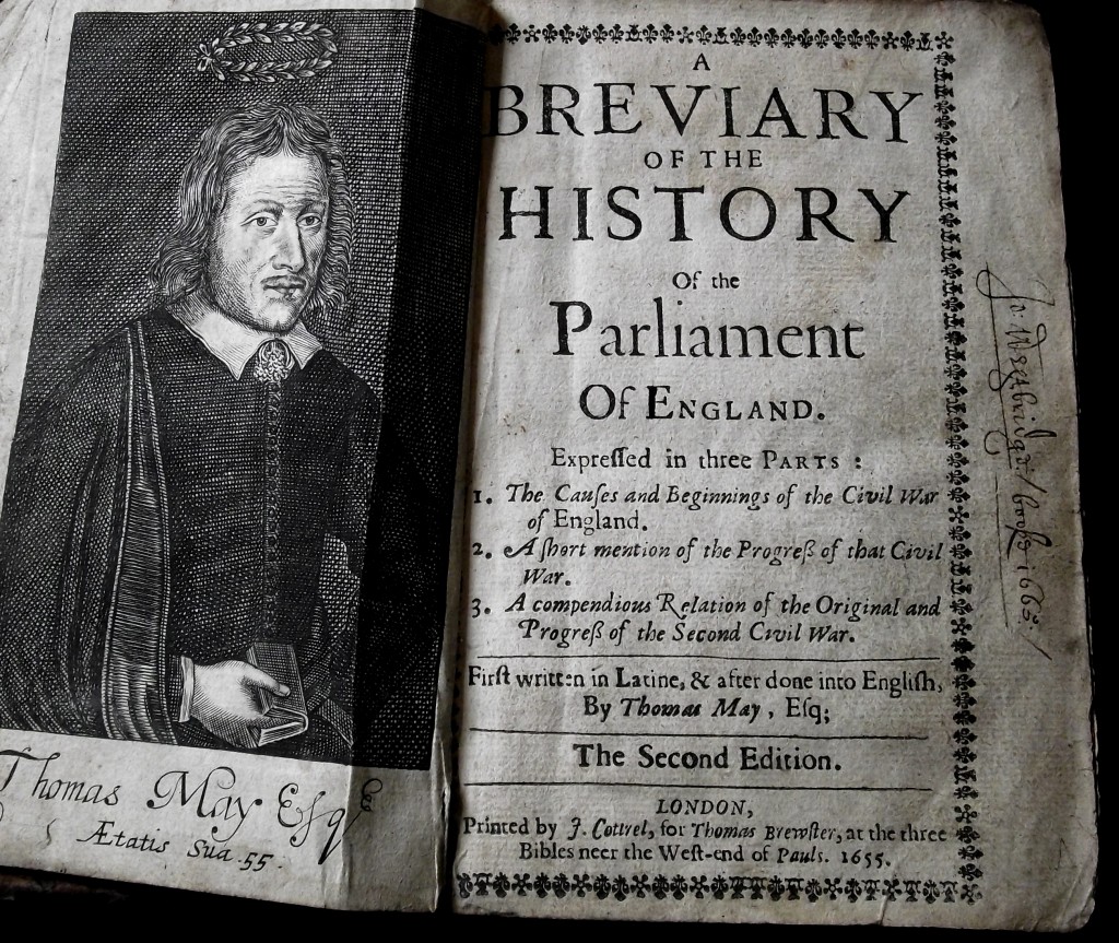 Breviary Of The History Of The Parliment Of England 1655, in original calf binding